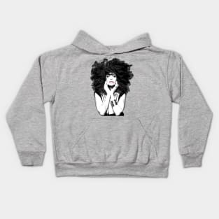 Erykah Badu RNB Black White Kids Hoodie